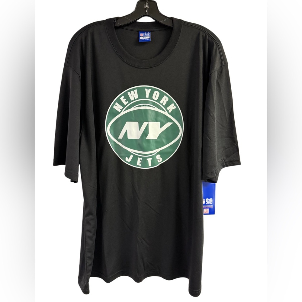 NWT NFL New York Jets Black Polyester Tshirt Size XXL